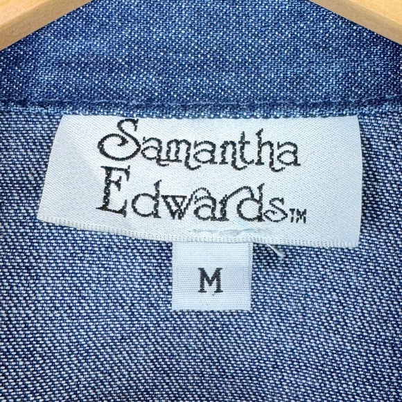 Samantha Edwards Vintage Denim Pin Tuck Blouse - Picture 6 of 8
